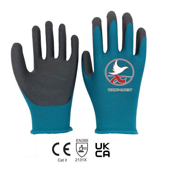 13 gauge polyester liner with latex crinkle palm coating