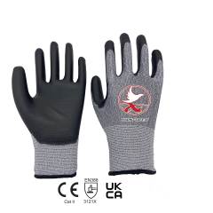 13 gauge MIXED knitting polyester liner with PU palm coating