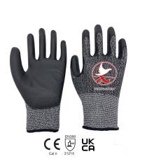 13 gauge MIXED knitting polyester liner with PU palm coating