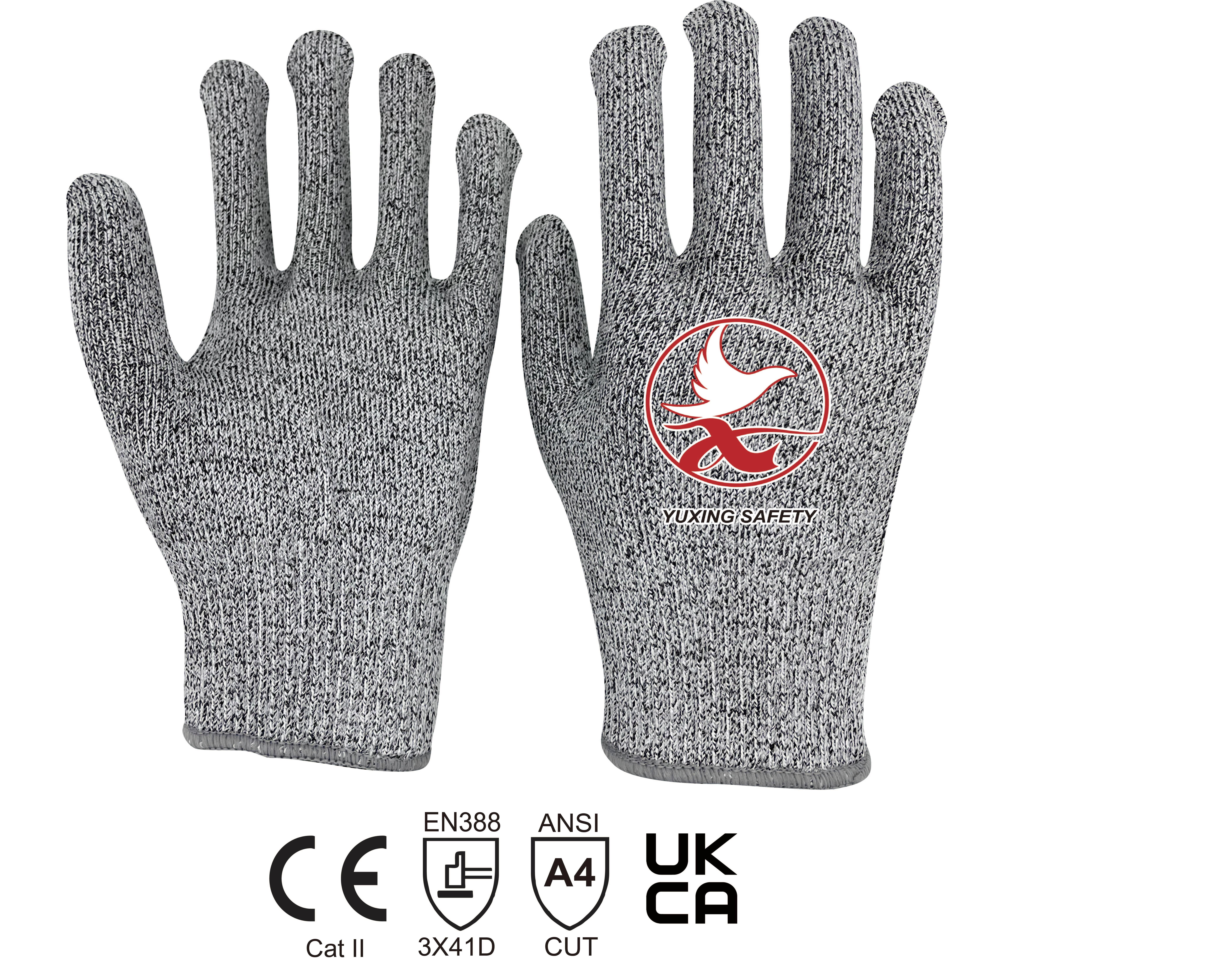 13 gauge HPPE+STEEL anti cut D life gloves