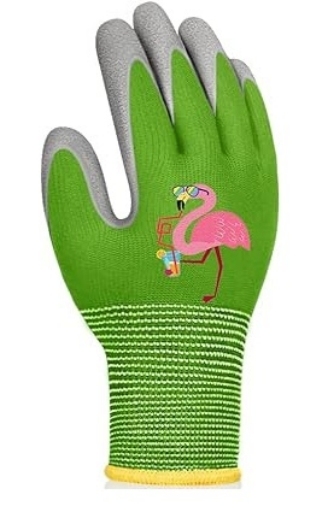 KID GLOVES 15 gauge polyester+spandex liner with latex foam palm coating
