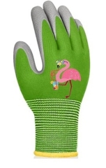 KID GLOVES 15 gauge polyester+spandex liner with latex foam palm coating