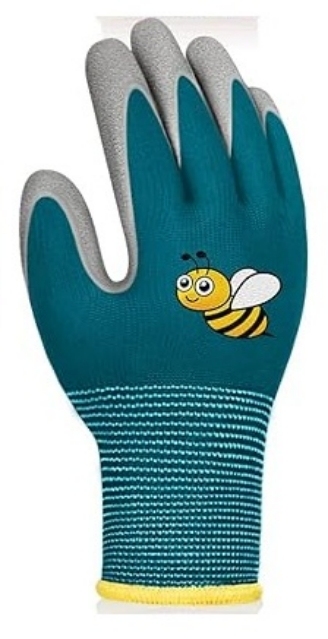 KID GLOVES 15 gauge polyester+spandex liner with latex foam palm coating