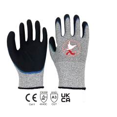 13 gauge CUT C HPPE with nitrile sandy palm coating