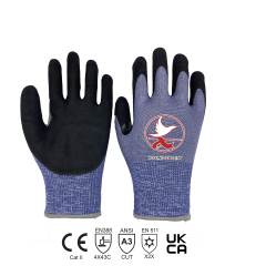 18 gauge CUT C HPPE with nitrile sandy palm coating