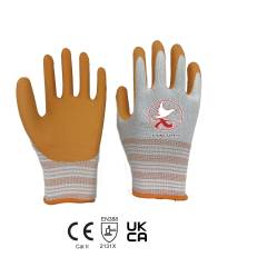 13 gauge printing color polyester liner with latex CRINKLE palm coating