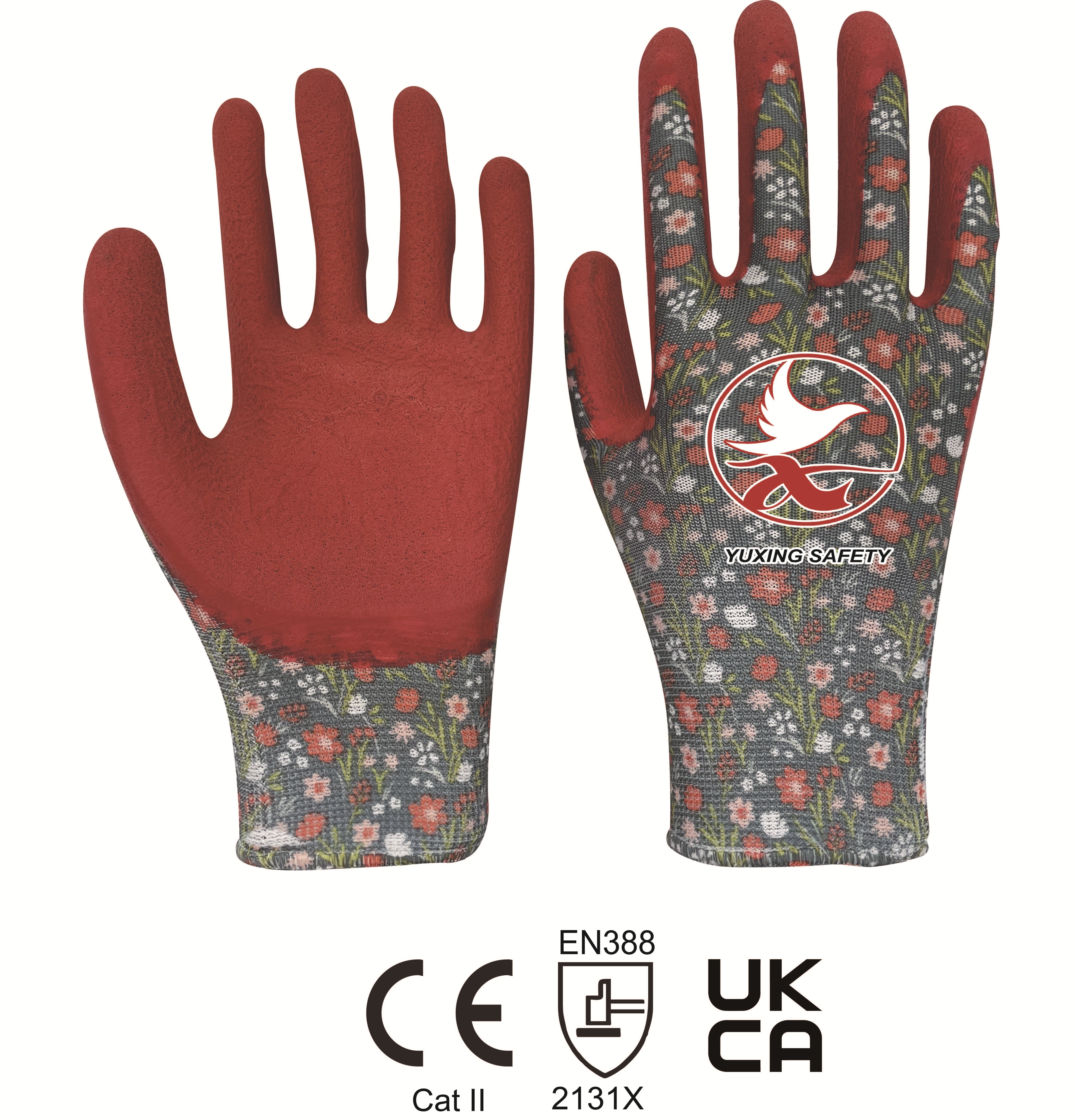 13 gauge printing color polyester liner with latex foam palm coating