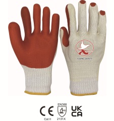 10 gauge Recycled cotton knitted liner with  laminated rubber