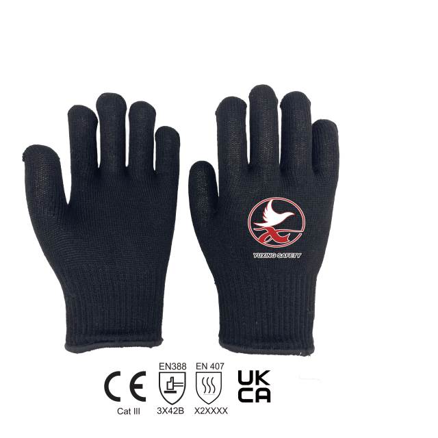 7 gauge Preoxidized fiber + cotton inner liner anti heat gloves