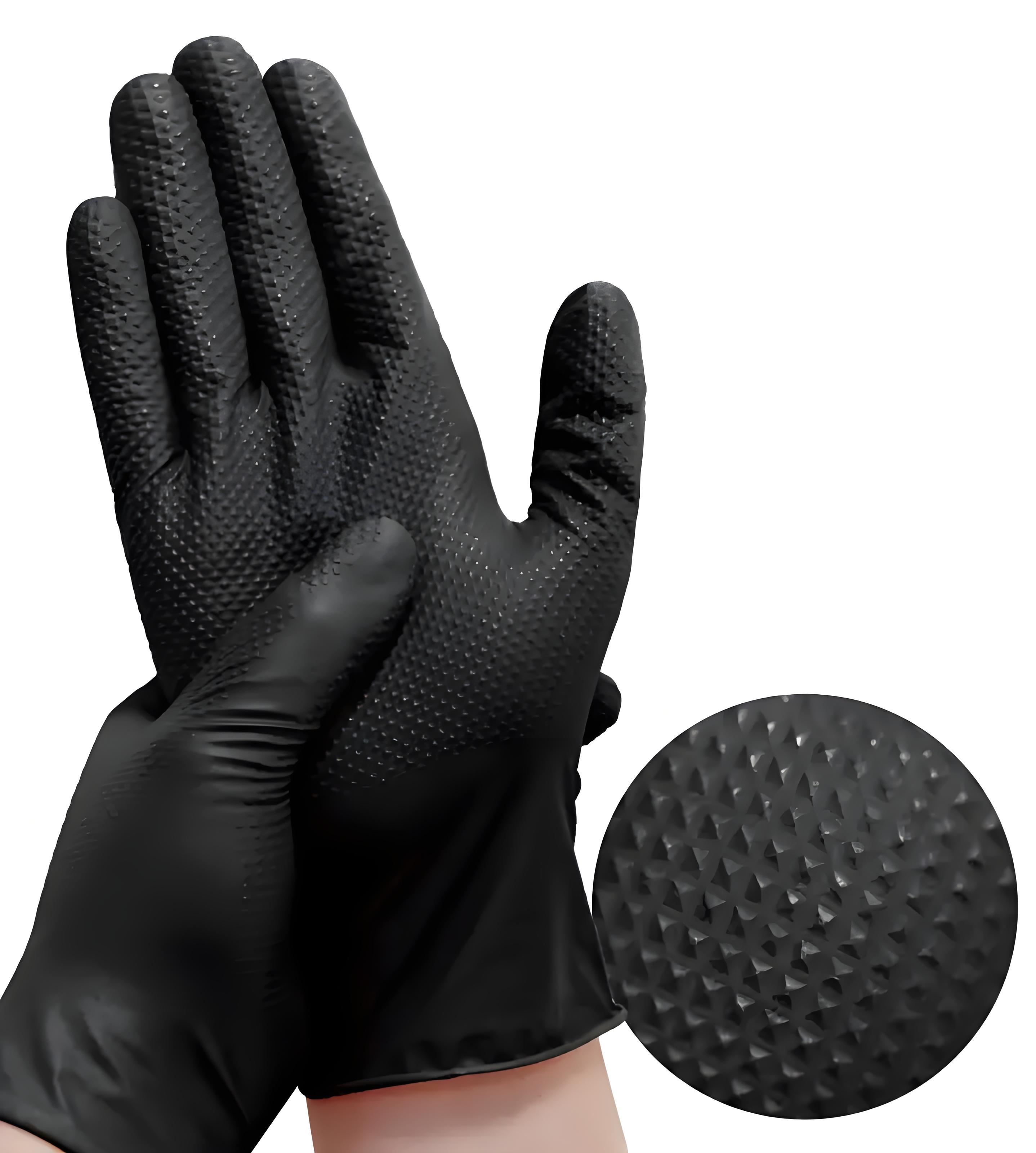 Nitrile Disposable gloves-Diamond Texture-M-8g