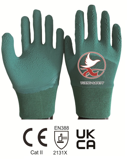 Interlock liner with LATEX crinkle 3/4 coating
