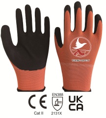 13 gauge polyester liner with latex foam palm coating
