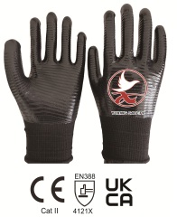 13 gauge U3 polyester with nitrile smooth fully coating gloves