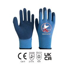 13 gauge polyester+10 gauge acrylic liner with nitrile sandy palm coating