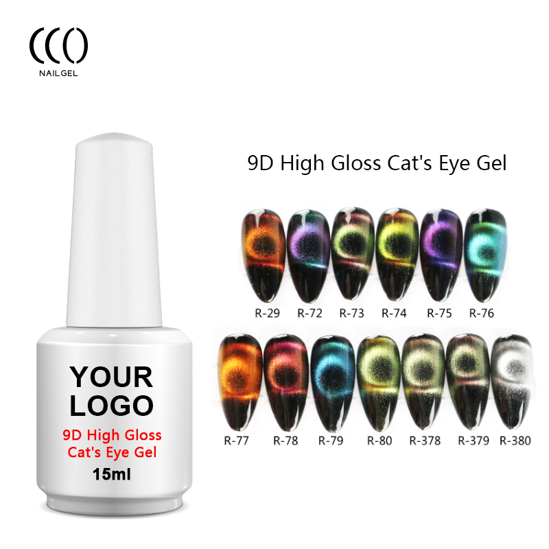 OEM Nail Art Designs 9D Cat Eye Gel Nail Polish