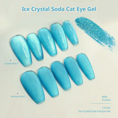 OEM Nail Art Ice Crystal Soda Cat Eye Gel Polish