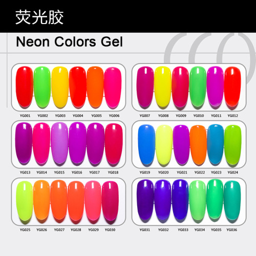 2023 Gel Nails Art Designs Neon Gel
