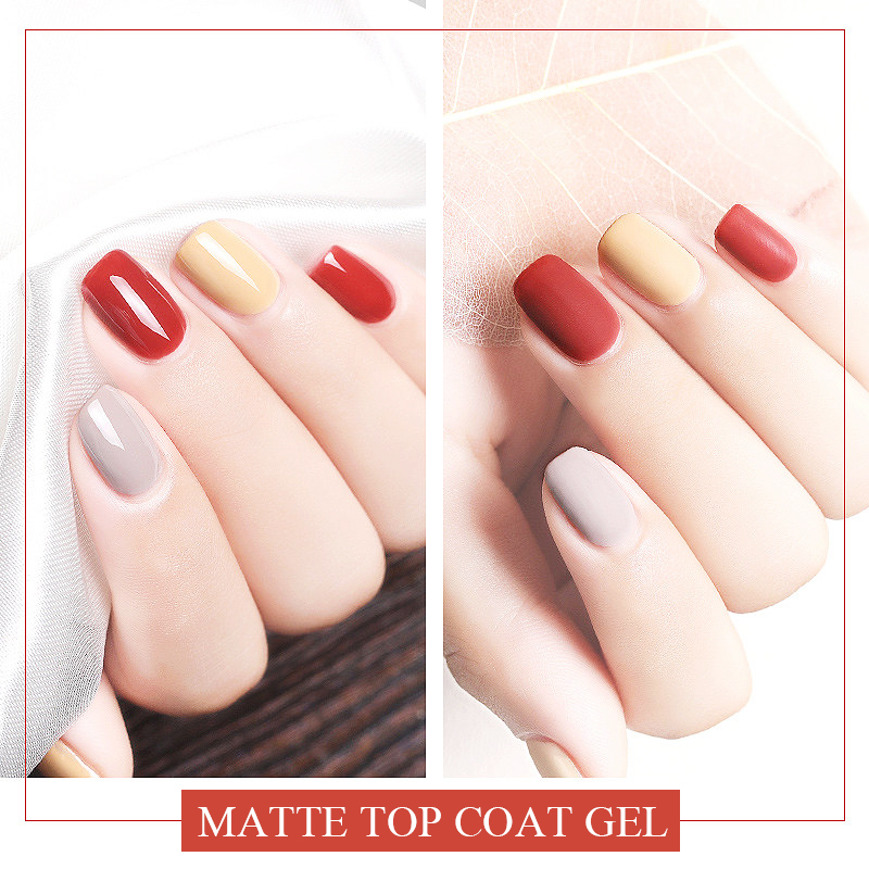 Matte Top Coat Gel Nail Polish Soak Off Salon DIY Gel Nail