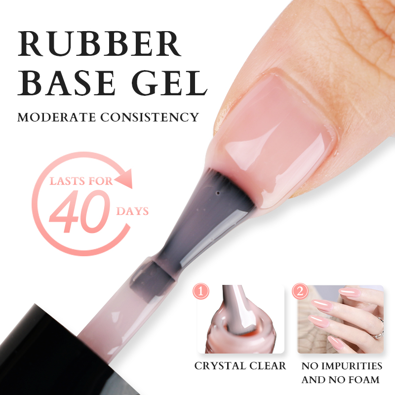 Rubber Base Coat Gel Polish 15m Color Gel Nail Polish Professionals Salon Use