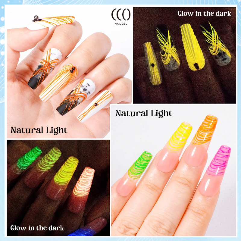 Painting Elastic Drawing Spider Gel 6 Colors Soak off UV LED Gel Polish, Drawing Nail Gel for Line