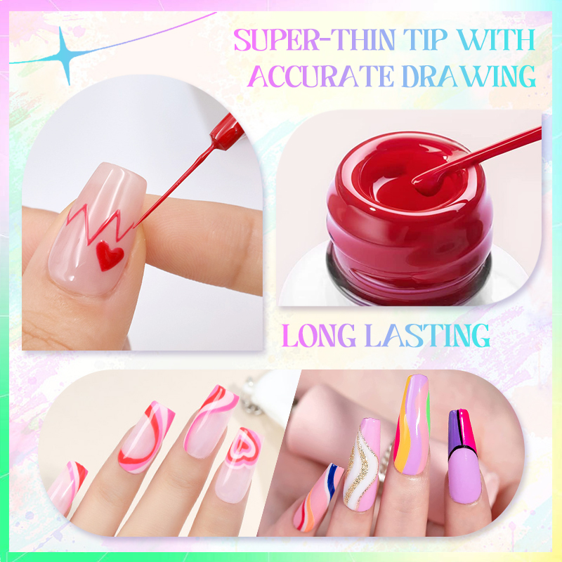 Liner Nail Gel Polish Art Gel For Nail Art Designs