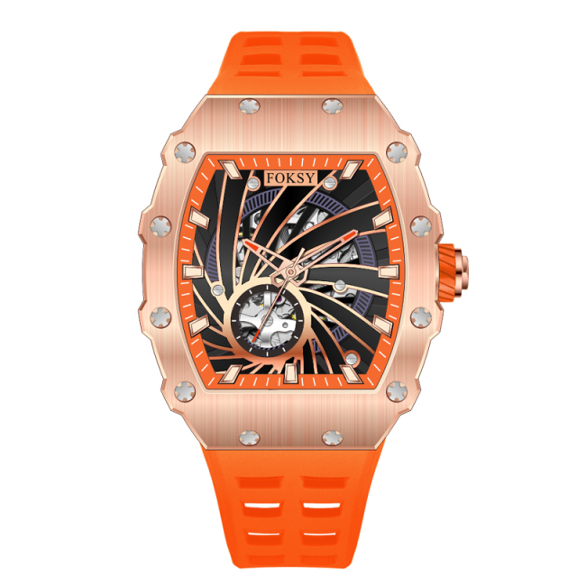 Custom Logo Original Male Automatic Movement Mechanic Hand Mens Wrist Luxury Skeleton Mechanical Watch for Men