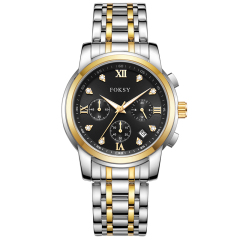 High Quality Luxury Bling Diamond Quartz Men Alloy Fashion Wrist Chronograph Watch Manufacturer Custom Logo New Wrist Analog for Men with Crystal Rhinestone