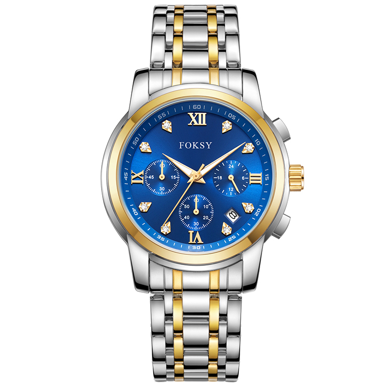 High Quality Luxury Bling Diamond Quartz Men Alloy Fashion Wrist Chronograph Watch Manufacturer Custom Logo New Wrist Analog for Men with Crystal Rhinestone