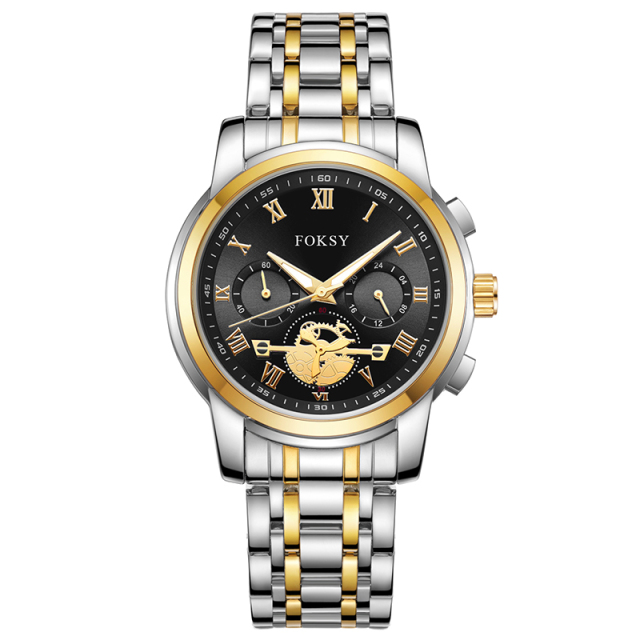 OEM ODM High Quality Fashion Custom Logo Alloy Fashion Minimalist Wrist Men Luxury Chronograph Quartz Watch Manufacturer for Men with Calendar Day and Date