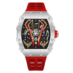 Business OEM Custom Logo Automatic Movement Mechanic Hand Mens Wrist Luxury Skeleton Mechanical Watch Manufacturer for Men