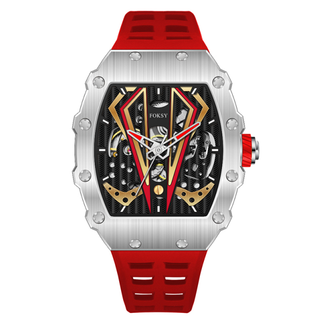 Business OEM Custom Logo Automatic Movement Mechanic Hand Mens Wrist Luxury Skeleton Mechanical Watch Manufacturer for Men
