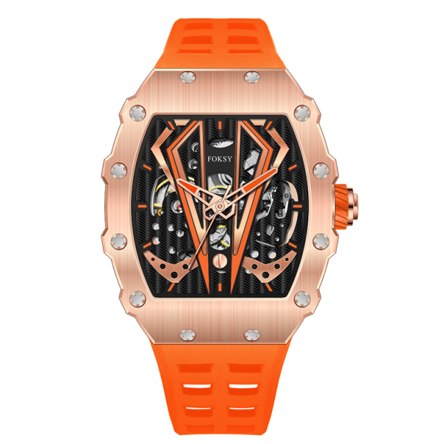 Business OEM Custom Logo Automatic Movement Mechanic Hand Mens Wrist Luxury Skeleton Mechanical Watch Manufacturer for Men