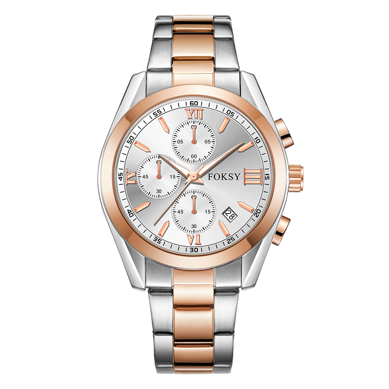 New Fashion Classic OEM ODM Alloy Case Leather Stainless steel Strap Wrist Luxury Premium Chronograph Quartz Watches Custom For Men
