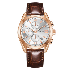 New Fashion Classic OEM ODM Alloy Case Leather Stainless steel Strap Wrist Luxury Premium Chronograph Quartz Watches Custom For Men