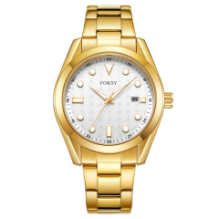 High Quality Fashion OEM Alloy Case Leather Strap Waterproof Men Wrist Custom Logo Quartz Chronograph Luxury Watch for Men