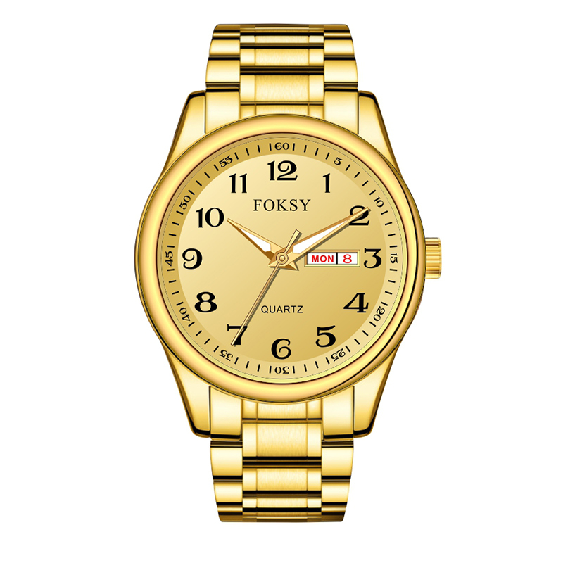 Classic Golden Luxury Wrist High Quality Fashion Style China Original Designer Hand Other Waterproof Solid Gold Watch for Men
