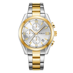 New Fashion Classic OEM ODM Alloy Case Leather Stainless steel Strap Wrist Luxury Premium Chronograph Quartz Watches Custom For Men