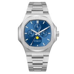 Custom 5ATM Waterproof Stainless Steel Strap Men OEM Quartz Chronograph Men Wrist Watch Wholesale