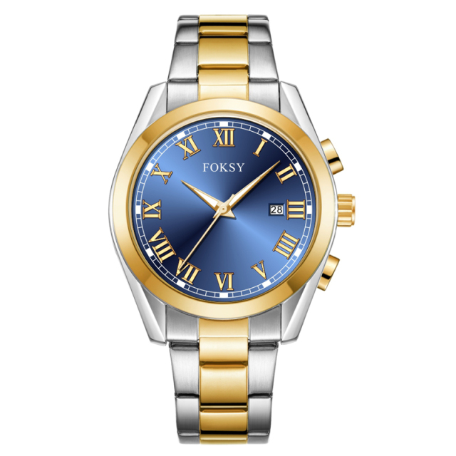 High Quality Fashion OEM Alloy Case Leather Strap Waterproof Men Wrist Custom Logo Quartz Chronograph Luxury Watch for Men