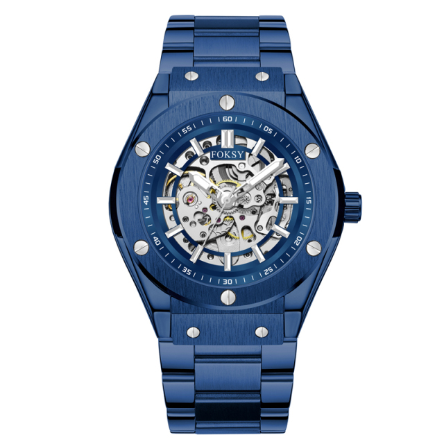 Fashion Wrist Stainless Steel Luxury Custom Brand Logo Automatic Mechanical Watch for Men