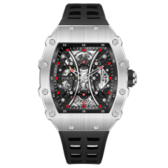 FOKSY Waterproof OEM ODM Men Luxury Waterproof Skeleton Montre Homme Custom Logo Automatic Mechanical Watch for Men