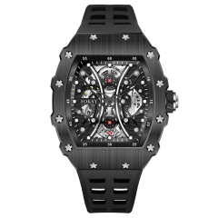 FOKSY Waterproof OEM ODM Men Luxury Waterproof Skeleton Montre Homme Custom Logo Automatic Mechanical Watch for Men