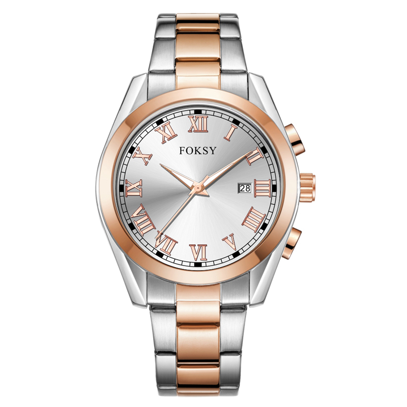 High Quality Fashion OEM Alloy Case Leather Strap Waterproof Men Wrist Custom Logo Quartz Chronograph Luxury Watch for Men