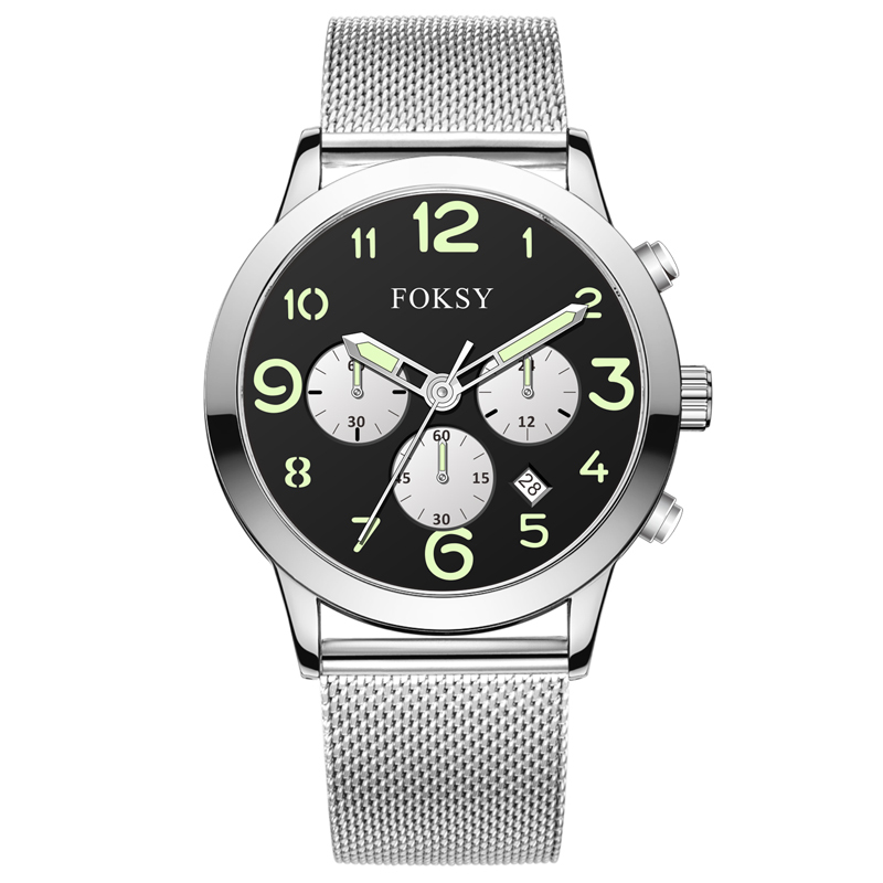 ODM Fashion Custom Alloy Case Leather Strap Men Wristwatch Hand Quartz Watch Chronograph Manufacturer With Calendar