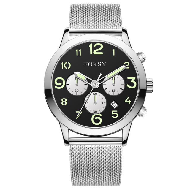 ODM Fashion Custom Alloy Case Leather Strap Men Wristwatch Hand Quartz Watch Chronograph Manufacturer With Calendar