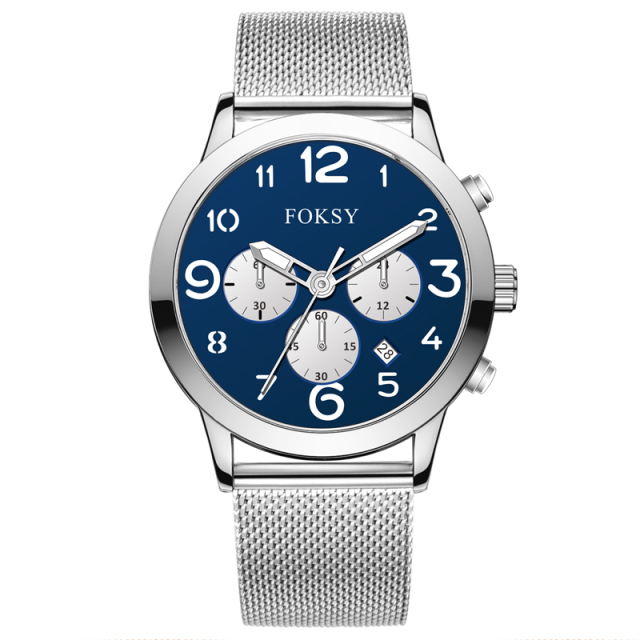 ODM Fashion Custom Alloy Case Leather Strap Men Wristwatch Hand Quartz Watch Chronograph Manufacturer With Calendar