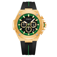 Wholesale Custom Wristwatch 3ATM Waterproof Alloy Silicone Strap Men Quartz Chronograph Men Wrist Luxury Watch for Men