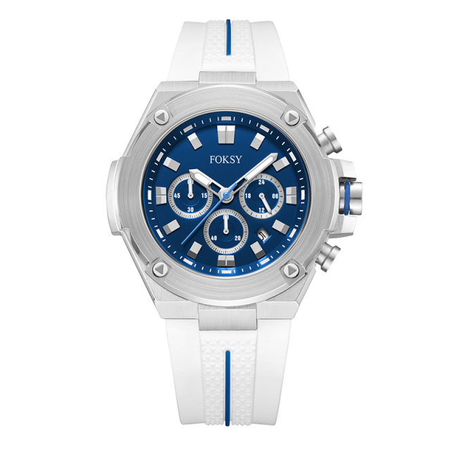 Low MOQ Custom Your Logo 3ATM Waterproof Alloy Silicone Strap Men Quartz Chronograph Men Wrist Luxury Watch