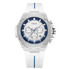 Wholesale Custom Wristwatch 3ATM Waterproof Alloy Silicone Strap Men Quartz Chronograph Men Wrist Luxury Watch for Men