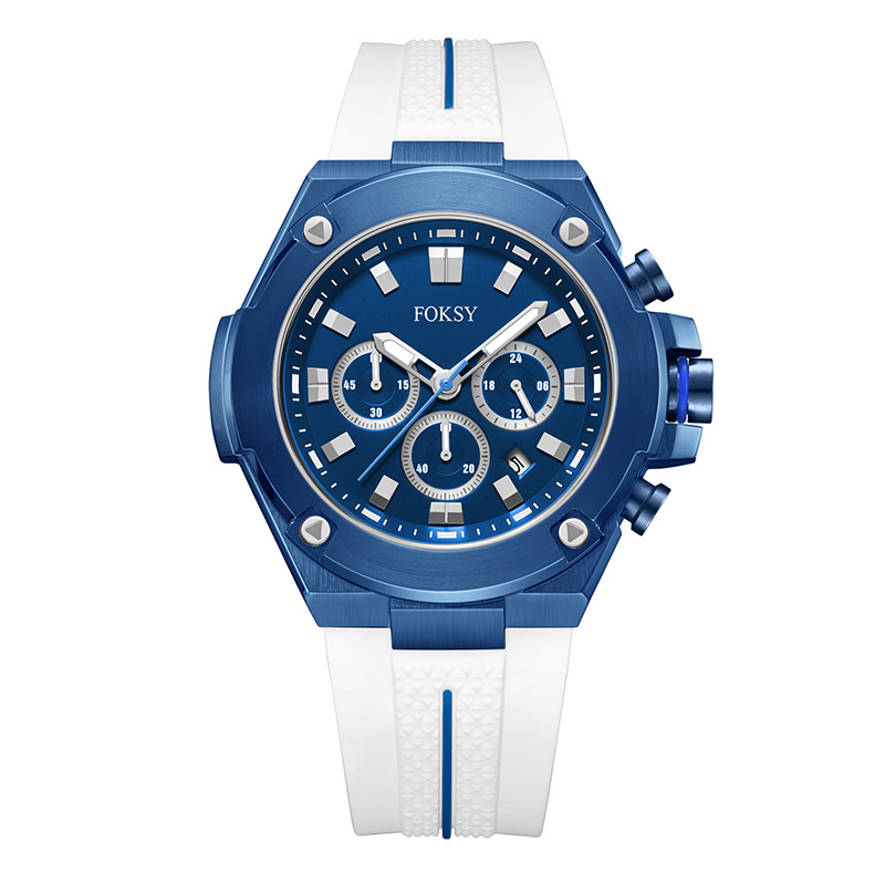 Low MOQ Custom Your Logo 3ATM Waterproof Alloy Silicone Strap Men Quartz Chronograph Men Wrist Luxury Watch